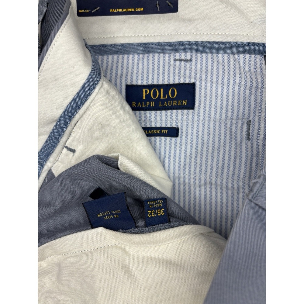 Polo‎ Ralph Lauren Chino Pants Mens 36x32 Preppy Classic Fit Blueberry Blue NWT - Picture 3 of 7